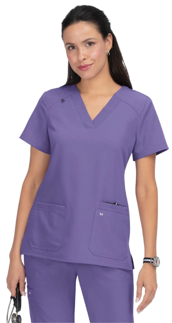 Blusa médica Hustle and Heart para mujer KOI Next Gen 1019   WISTERIA