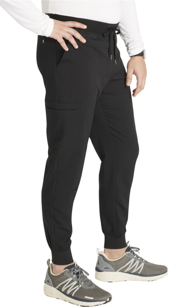 Cherokee CK132A   Pantalones quirúrgicos de tiro medio para hombre con 5 bolsillos y cintura elástica