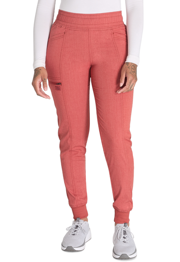 Dickies DK155   Pantalón médico para mujer, tiro medio, con 5 bolsillos y cintura elástica