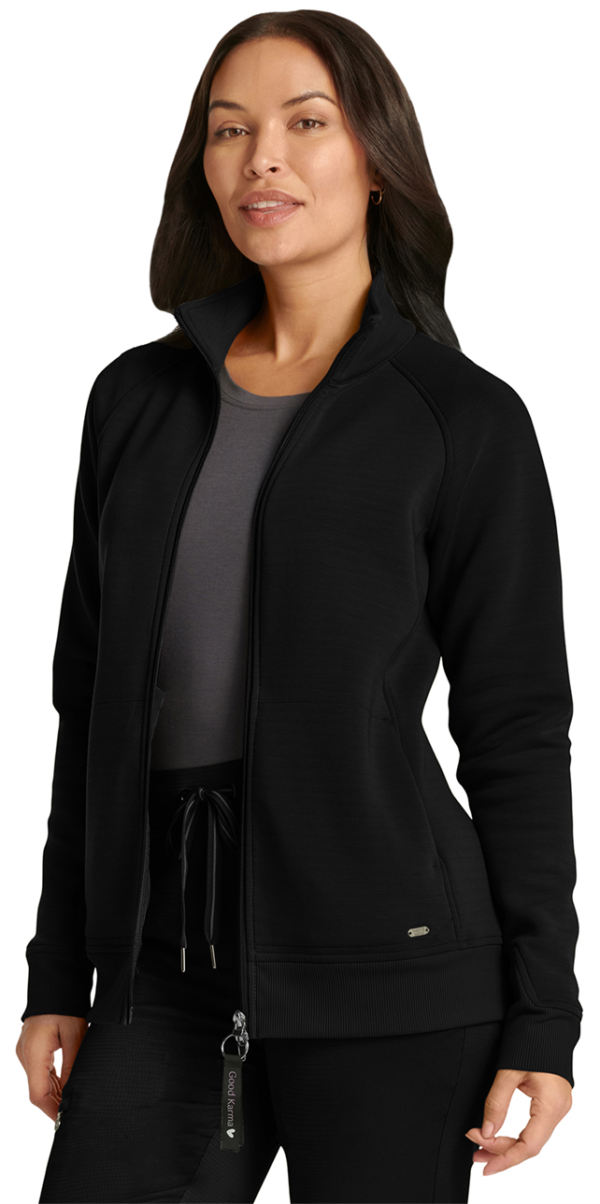 HH300F Chaqueta médica Healing Hands Karma STRETCH con cremallera y 5 bolsillos para mujer de edición limitada - Imagen 3