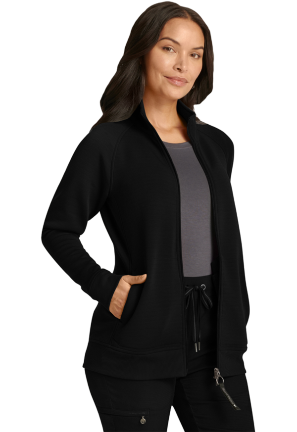 HH300F Chaqueta médica Healing Hands Karma STRETCH con cremallera y 5 bolsillos para mujer de edición limitada - Imagen 2