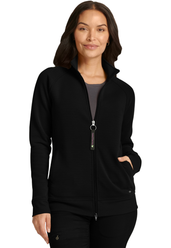 HH300F Chaqueta médica Healing Hands Karma STRETCH con cremallera y 5 bolsillos para mujer de edición limitada