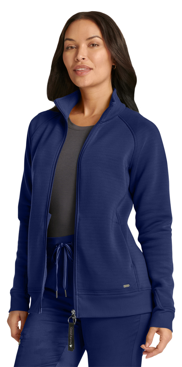 HH300F Chaqueta médica Healing Hands Karma STRETCH con cremallera y 5 bolsillos para mujer de edición limitada - Imagen 3