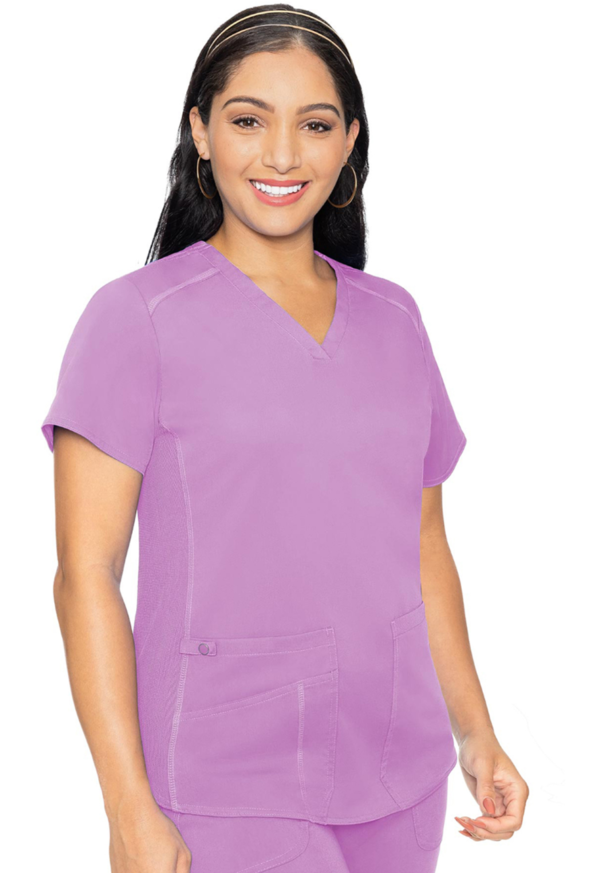 MC7459    Blusa para mujer de Cuello V Clásico con Bolsillos Multifuncionales