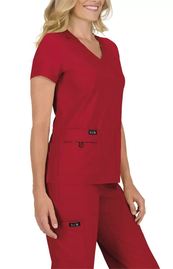 373  Blusa médica elástica de cuatro bolsillos para mujer Becca de Koi Basics - Imagen 2